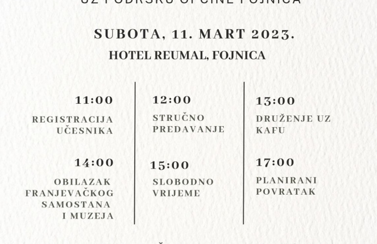 Strucno predavanje ALISZP – Hotel Reumal Fojnica – 11.03.2023.